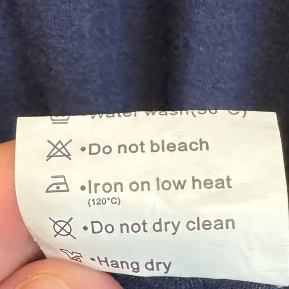 Berryou Navy Blue Cold Shoulder Dress Size L☀️ - Picture 12 of 12